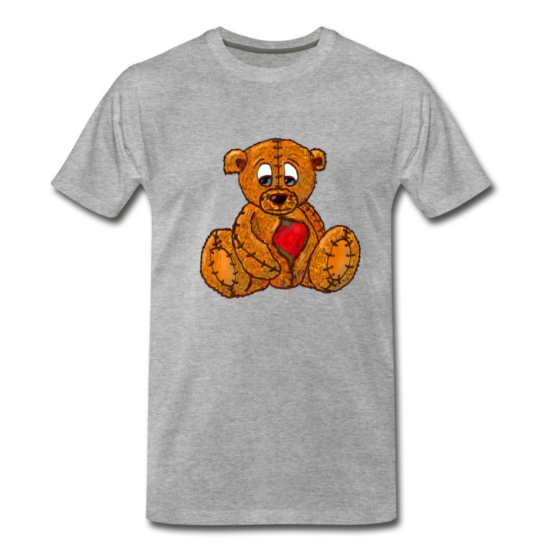 White Broken Hearted Teddy Bear T-shirt – Irrelevant Thoughts