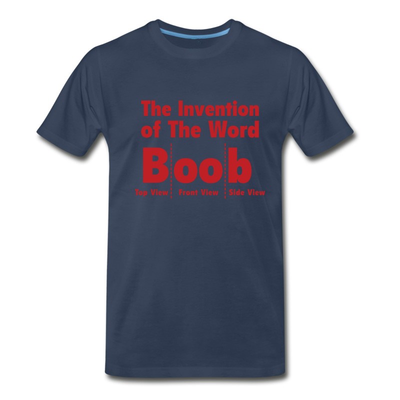 1Tee Mens Invention Of The Word Boob T-Shirt